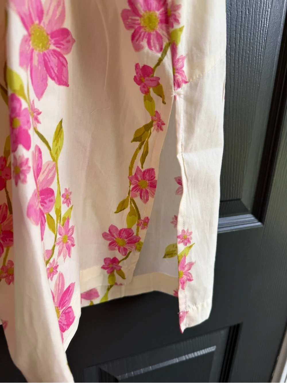 NWT HYFVE Wide Leg Apron Tank Set Delicate Blossom Floral Pink Green Ivory Small